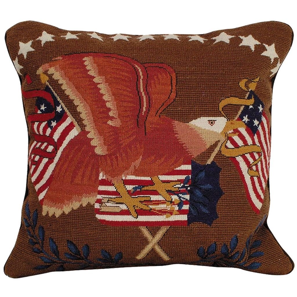 American Flag Eagle 4th Of July Decorative Throw Pillow, Size: 16x16