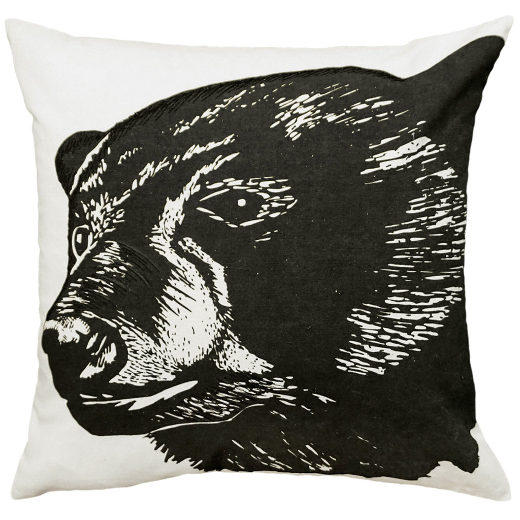 Black Bear Rustic Decor Pillow, Size: 20x20