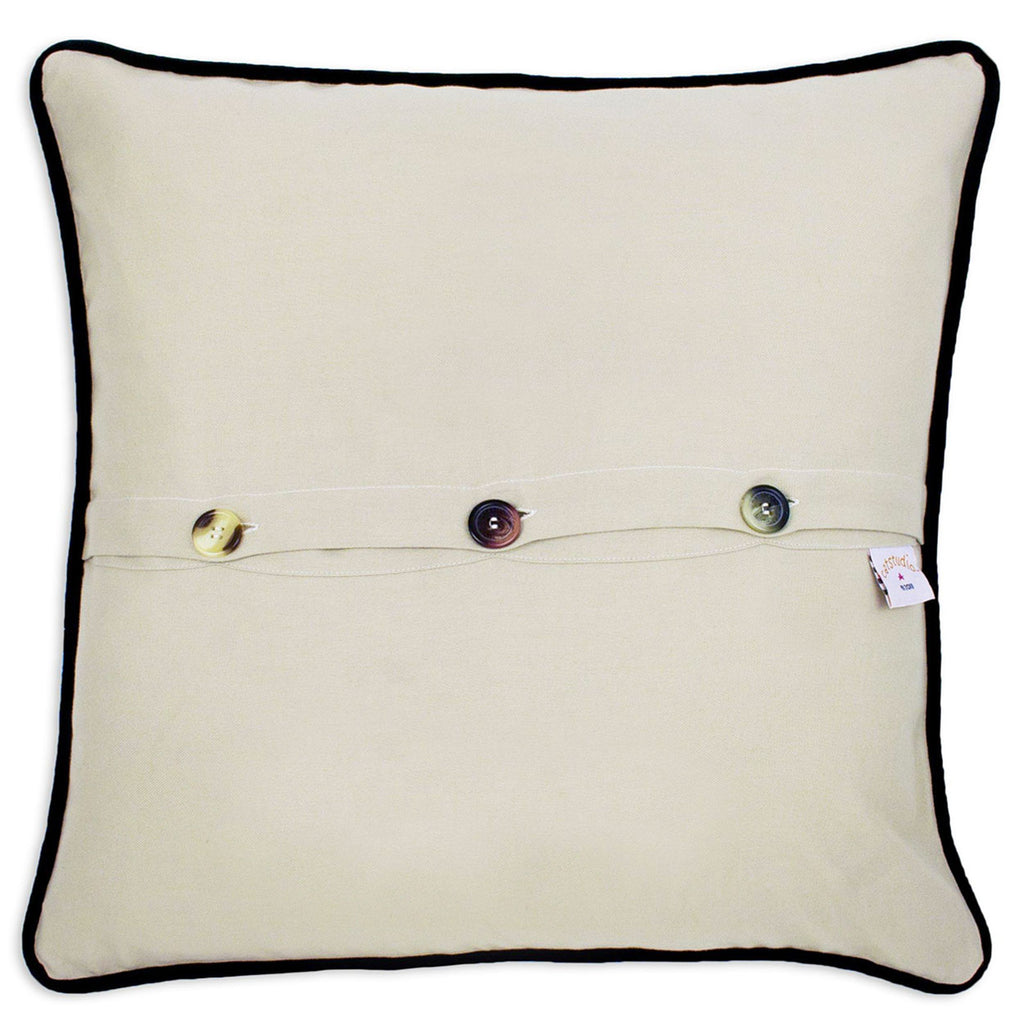 Back view of the Dallas Texas Throw Pillow, highlighting the elegant craftsmanship and premium material, perfect for adding a sophisticated touch to any room.