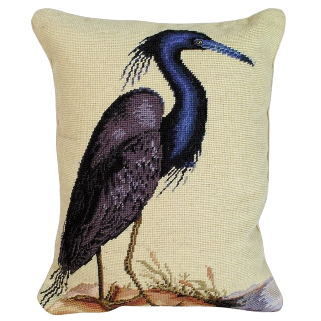 Blue Heron Audubon Bird Decorative Throw Pillow, Size: 20x16