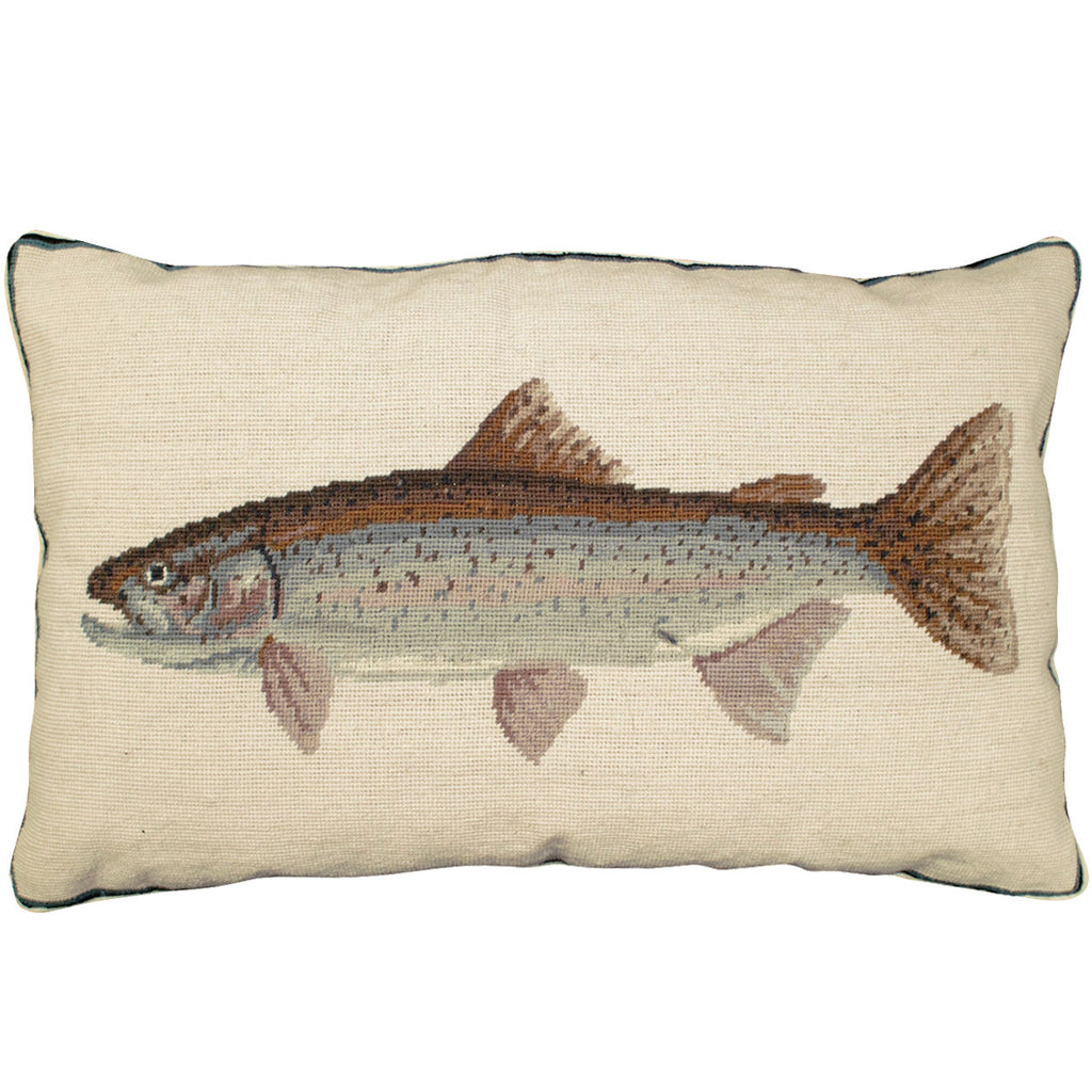 Blue Rainbow Trout Fish Wildlife Fishing Decorative Throw Pillow, Size: 16x28