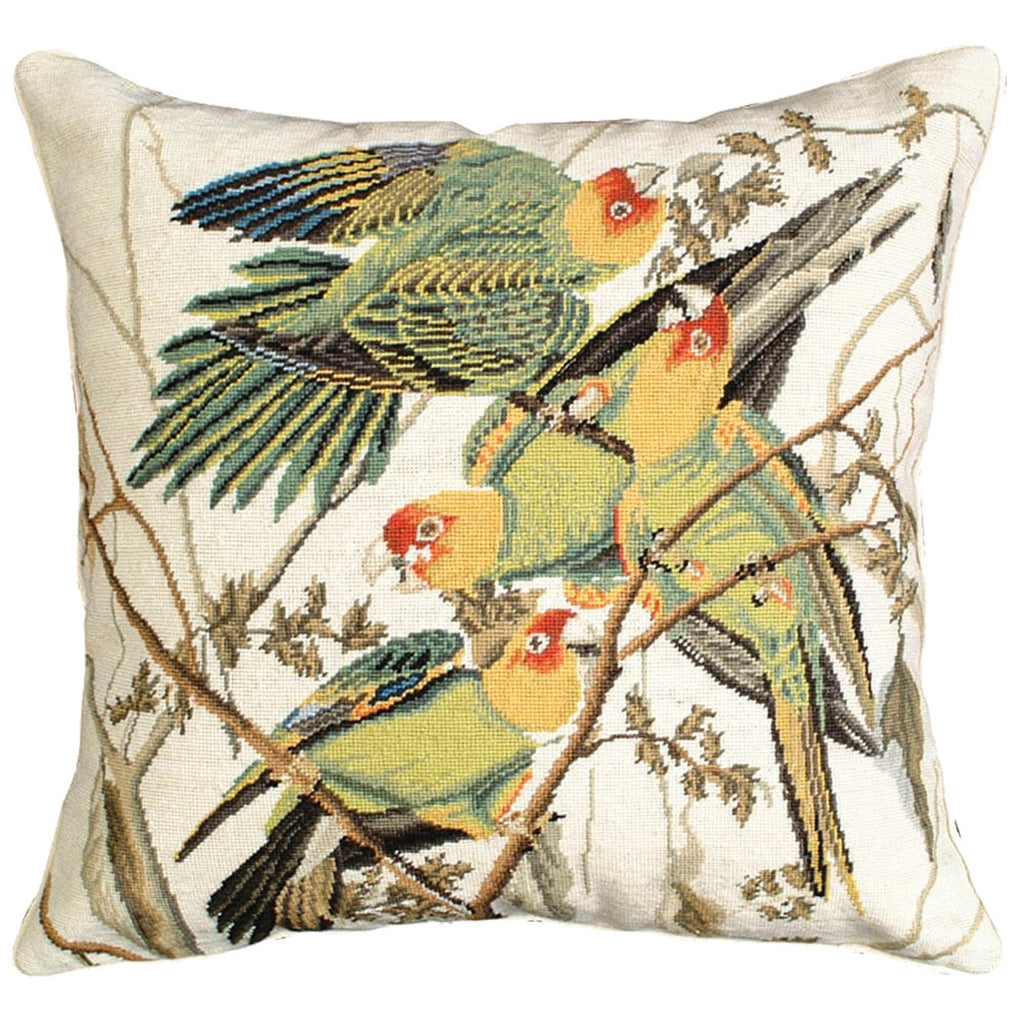 Carolina Parrot Audubon Wildlife Decorative Throw Pillow, Size: 18x18