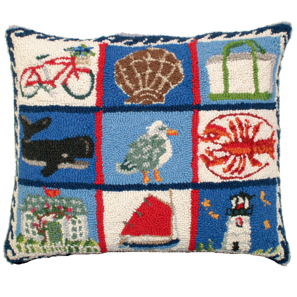 Coastal Quilt Decorative Nautical Throw Pillow, Size: 16x20