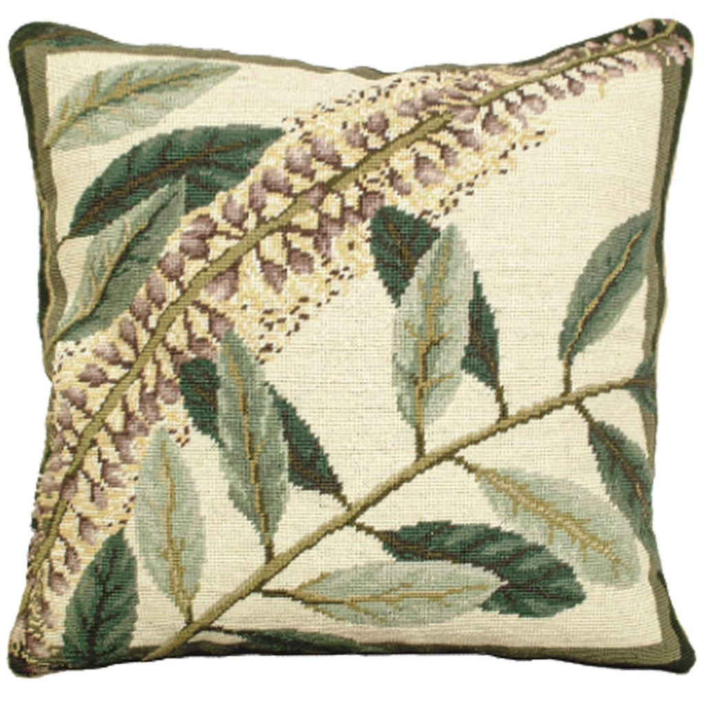 Colonial Williamsburg Botanical Floral Needlepoint Throw Pillow, Size: 18x18