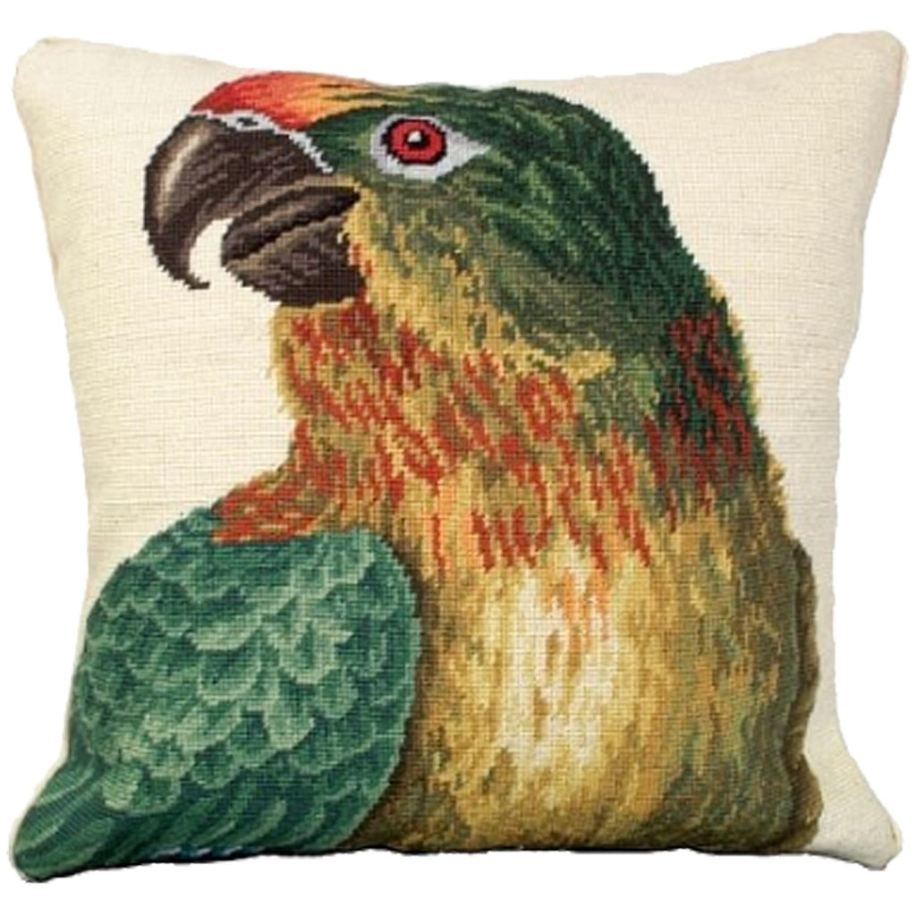 Colorful Parrot Wildlife Bird Decorative Accent Pillow, Size: 18x18