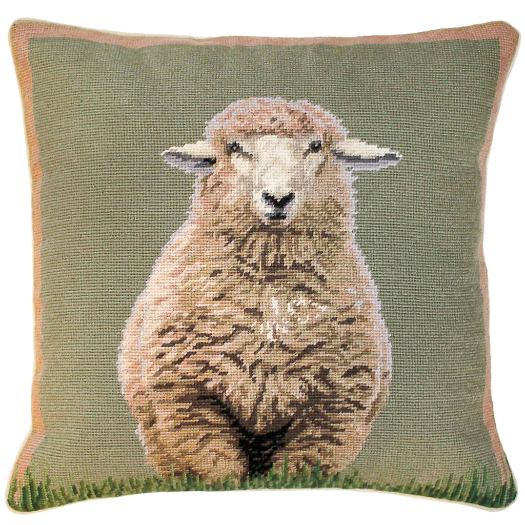 Farmhouse Sheep Decorative Wildlife Ranch Throw Pillow, Size: 18x18
