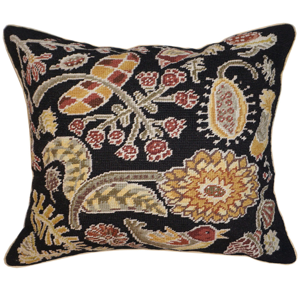 Gilhooly Bloomer Night Art Inspired Needlepoint Pillow, Size: 18x18