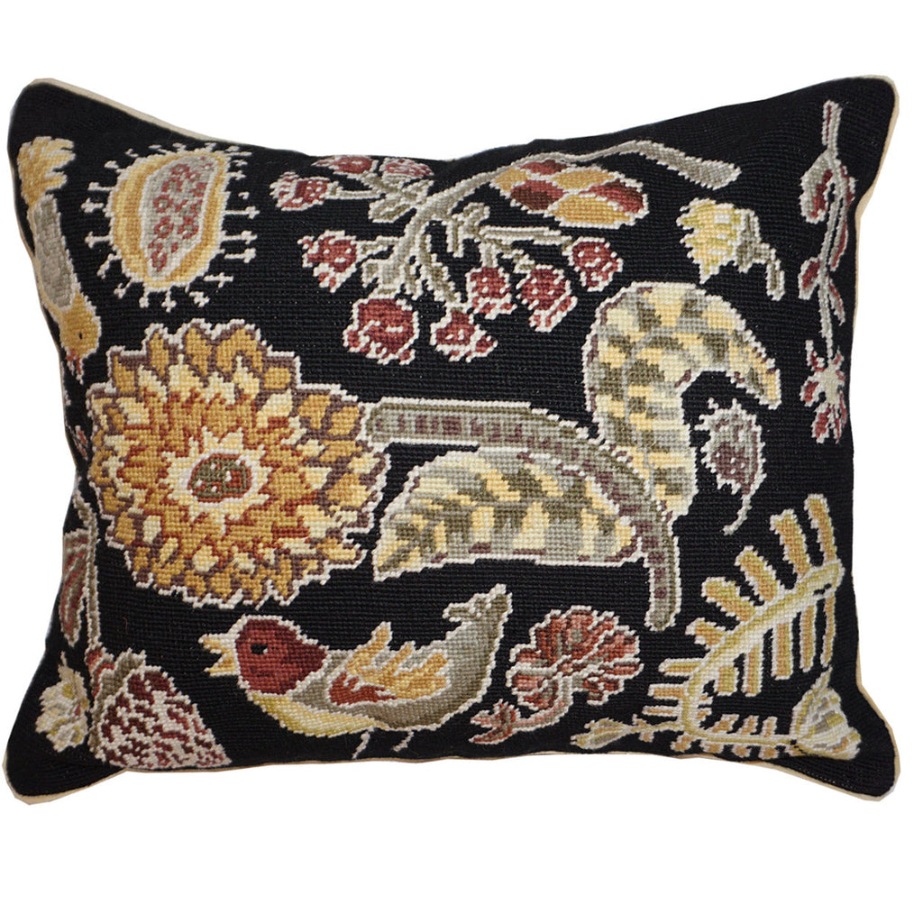 Gilhooly Bloomer Night Artistic Design Needlepoint Pillow, Size: 16x20