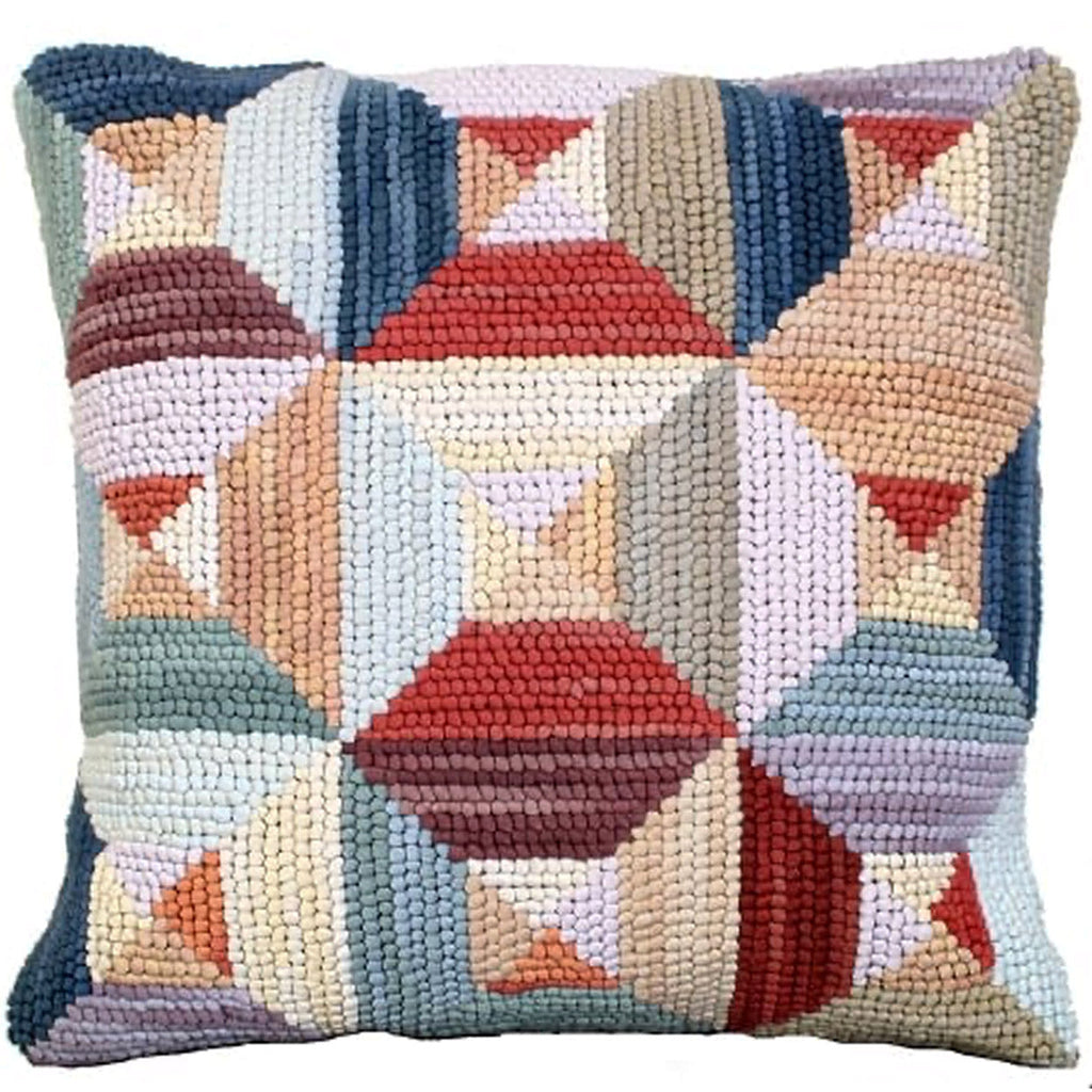 Hand Hooked Rustic Lodge Camp McFarlin Geometric Wool Pillow, Size: 18x18