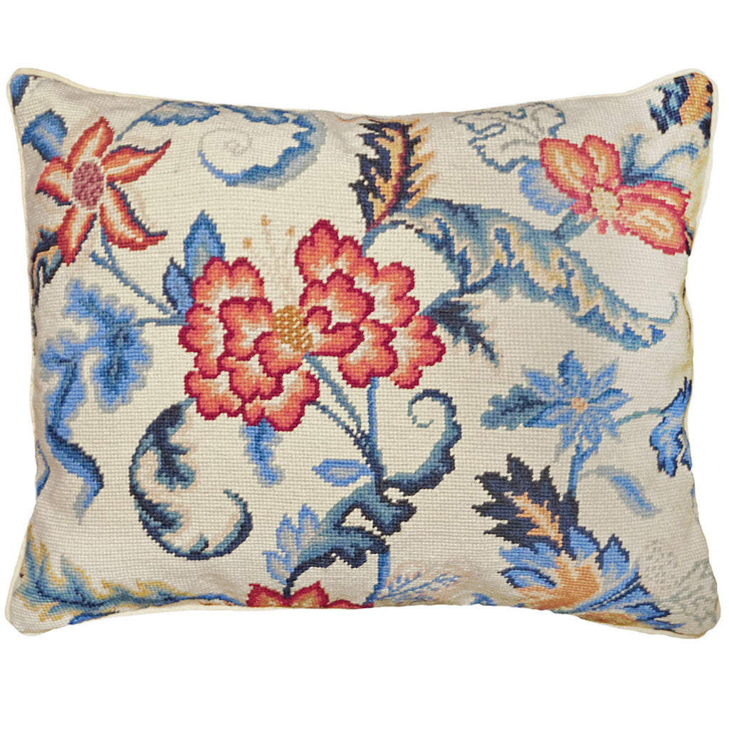 Historic Tapestry Botanical Floral Decorative Pillow, Size: 16x20