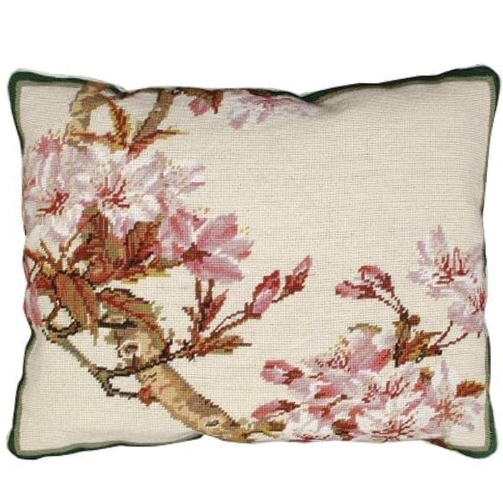 Large White Cherry Blossom Decorative Throw Pillow, Size: 16x20