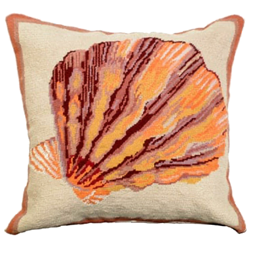 Lions Paw Sea Shell Nautical Decorative Throw Pillow, Size: 18x18