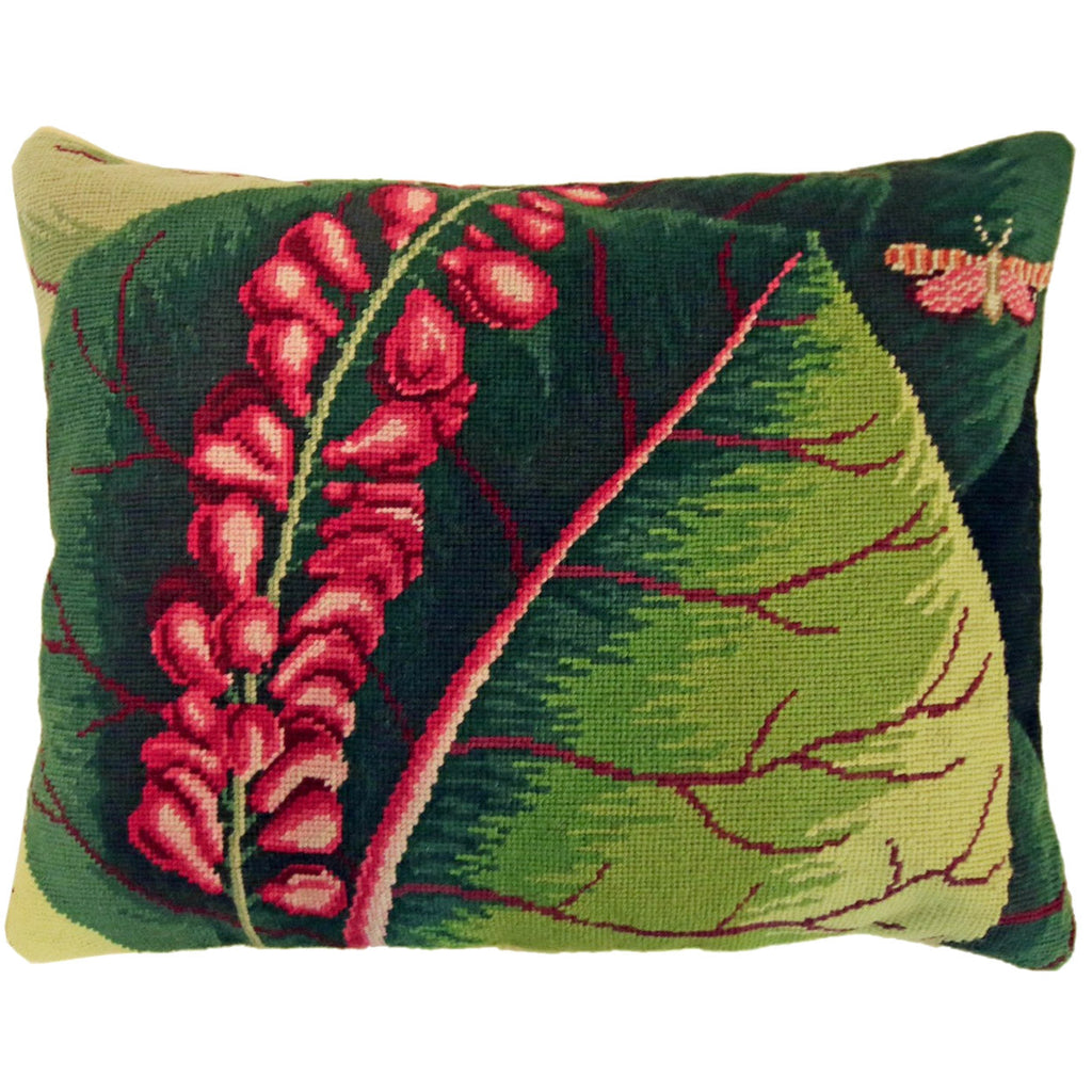Mangrove Tree Antique Botanical Design Needlepoint Pillow, Size: 16x20