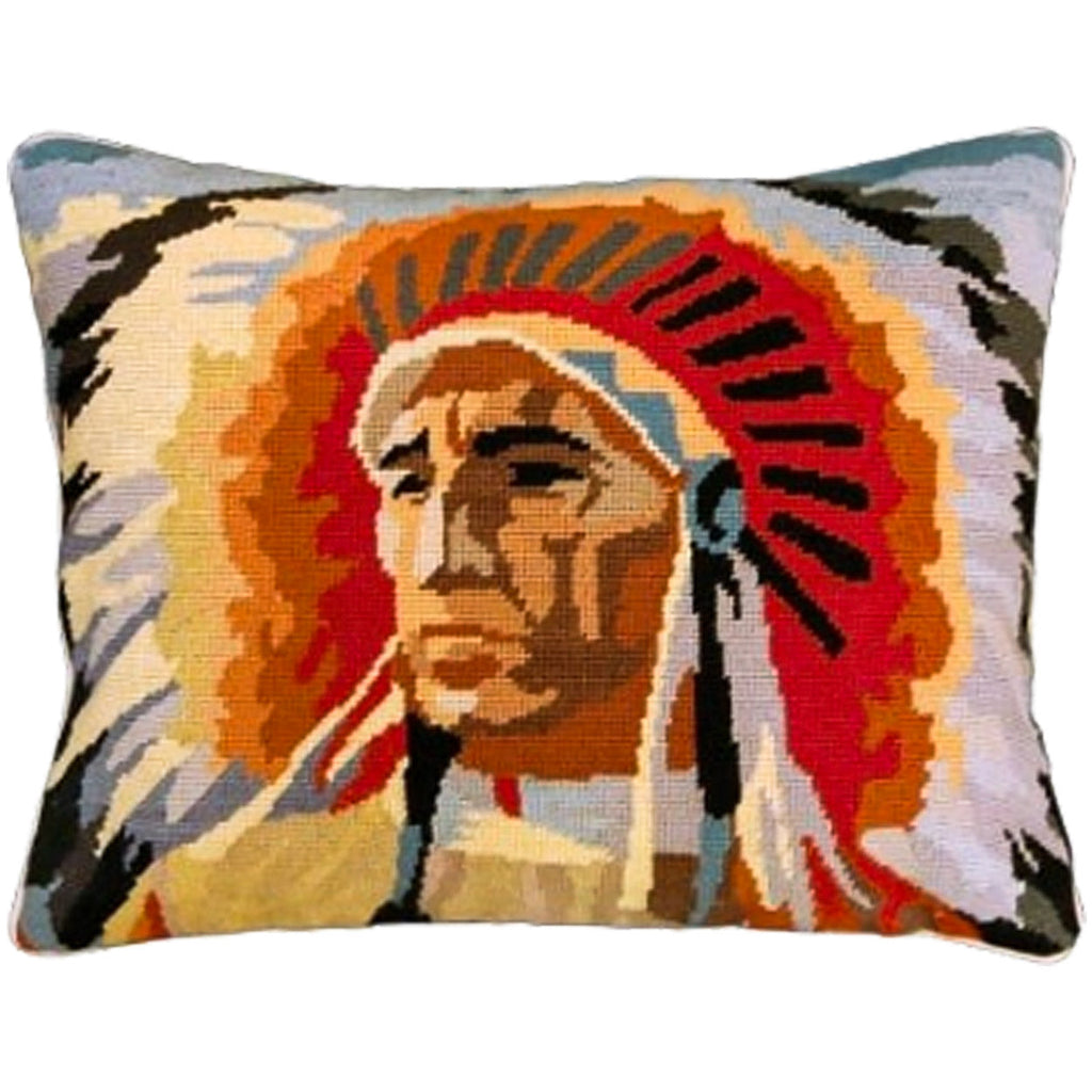 Native American Chief Southwestern Decorative Throw Pillow, Size: 16x20