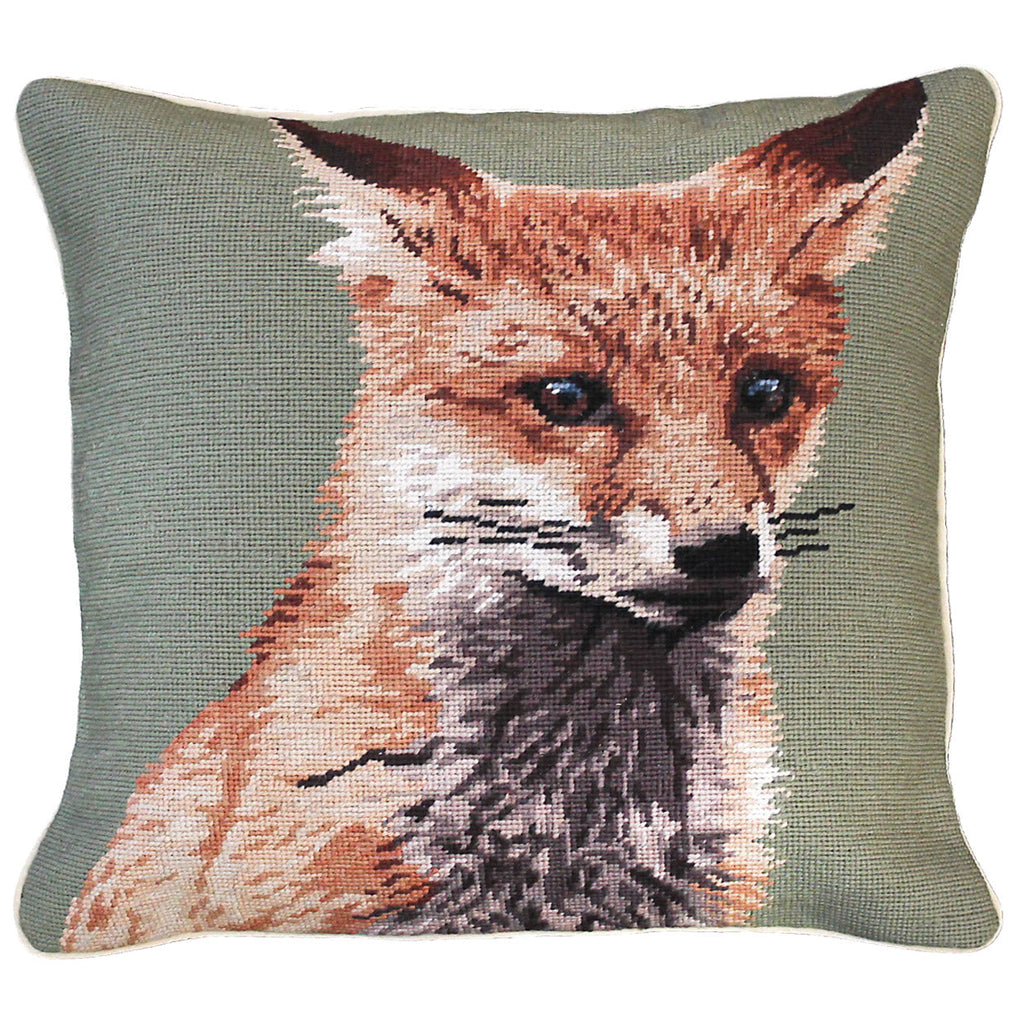Red Fox Rustic Lodge Decorative Wildlife Throw Pillow, Size: 18x18