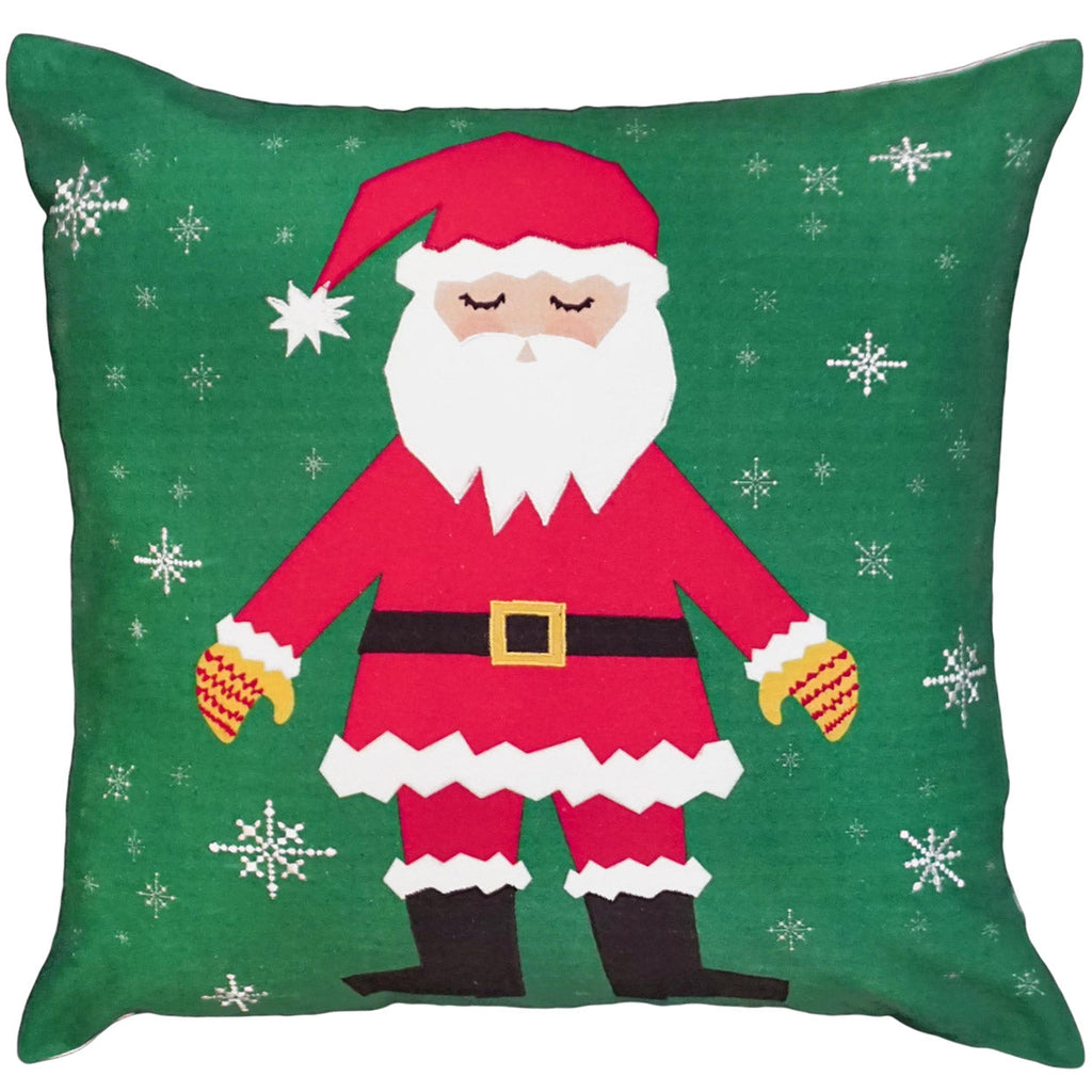 Retro Cartoon Santa Decorative Holiday Throw Pillow, Size: 20x20