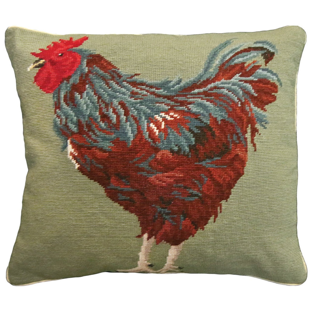 Rhode Island Red Chicken Decorative Farm Pillow, Size: 18x18